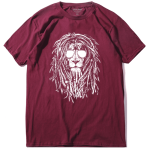 T-Shirt Lion Bob Marley Rouge