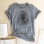 T-Shirt Lion Coton Gris