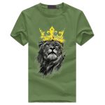T-Shirt Lion Couronne Kaki