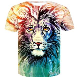 T-Shirt Avec Tête De Lion Stylisée
