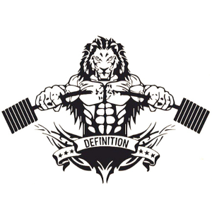 Sticker lion bodybuilder