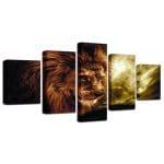 Tableau 3D Lion Décoration murale d'intérieur