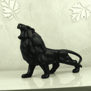 Lion dans salon pour décoration.