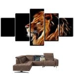 Tableau Lion Astre