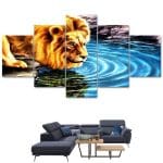 Tableau Lion Water