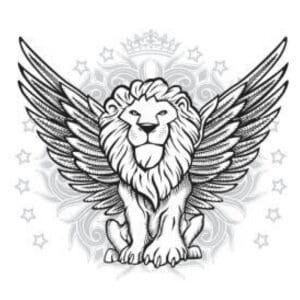 Tatouage Éphémère Lion Ange