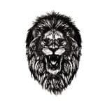 Tatouage Éphémère Lion Joyeux