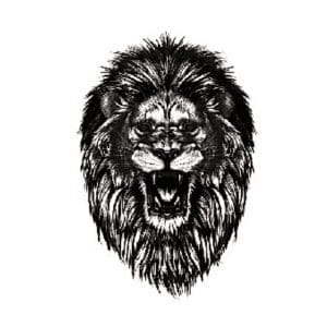 Tatouage Éphémère Lion Joyeux