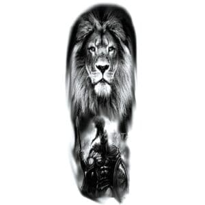 Tatouage Lion Tribal Temporaire